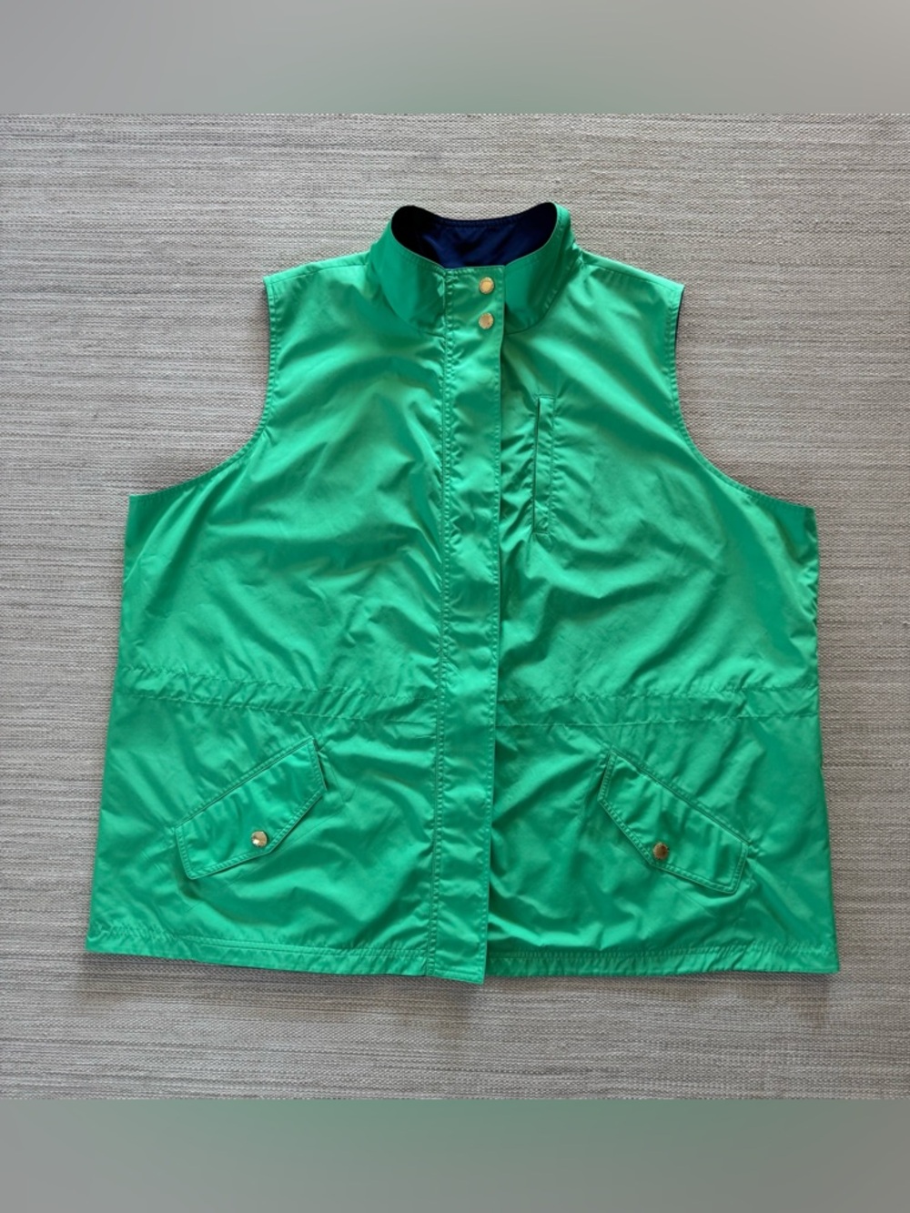 Lauren Ralph Lauren reversible green blue zip up vest women’s size 3X